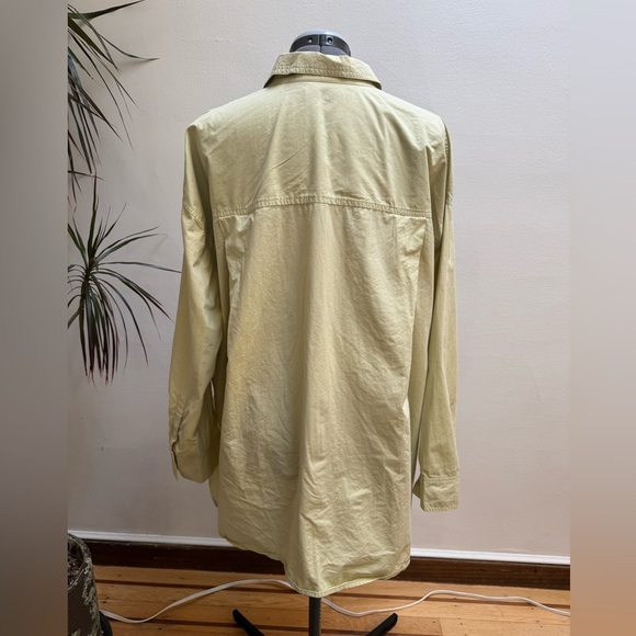 Madewell 100% Cotton Oversized Button-Down Shirt in Pale Citron Yellow - Picture 2 of 10